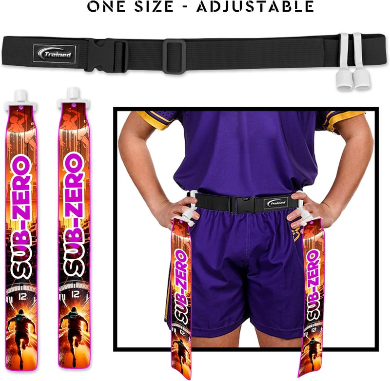 Trained Custom Flag Football Belt Set Includes 2 Pop Flag Football Flags and Belt | Durable Adult Flag Football Belts - Image 3